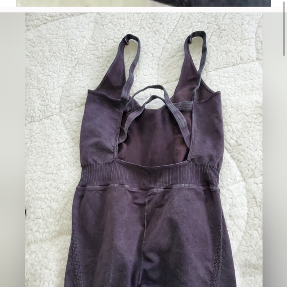 NWOT Free People Good Karma Onesie in Washed Black Women’s Size M/L - Picture 8 of 14